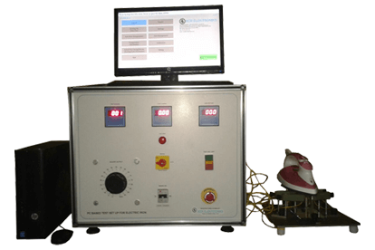 This test setup is used to test different temperature tests including heating up time test and temperature distribution test
