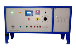 The test bench simulates the distance in the form of impedance and demonstrates the working of a distance relay