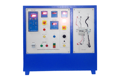 The panel is used for testing of MCB, ELCB, and Thermal Overload Relays